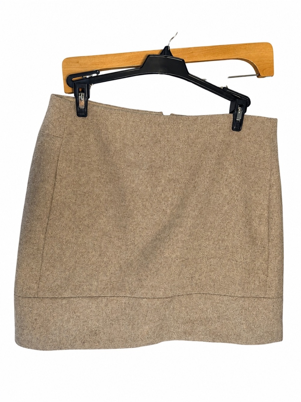 J. Crew Neutral Beige Wool Blend Mini Skirt